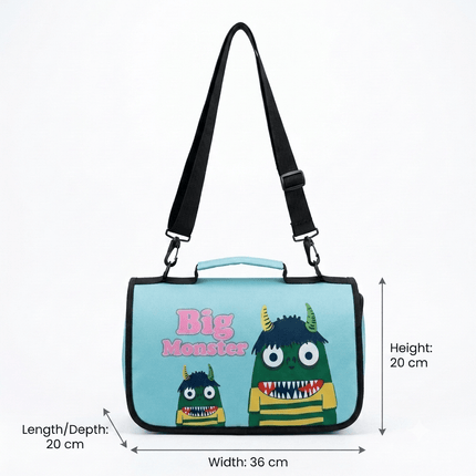 Ziggy Pupps Cat Foldable Soft Sided Cat Travel Carrier Bag Big Monster Print Size 36 × 20 × 20 cm
