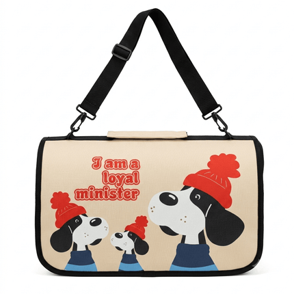 Ziggy Pupps Cat Foldable Soft Sided Cat Travel Carrier Bag Cute Dog Print Size 36 × 20 × 20 cm