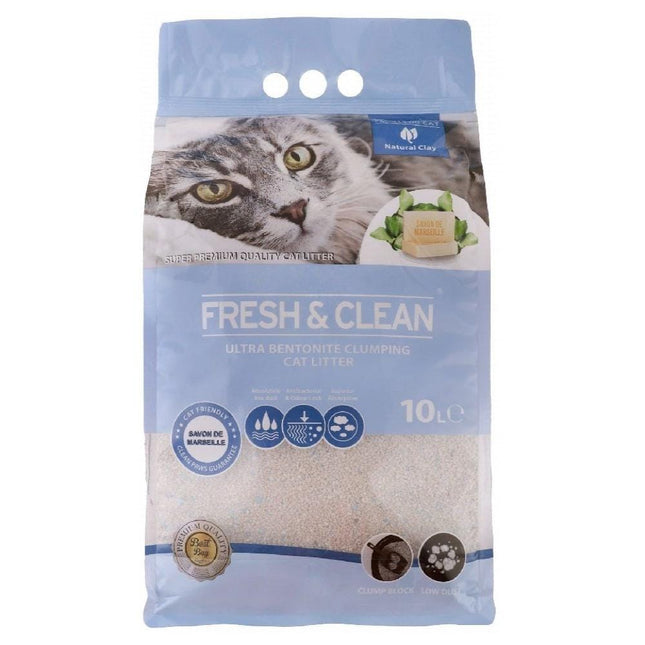 Ziggy Pupps Cat Fresh And Clean Bentonite Ultra Clumping Litter Marseille Soap 10 L