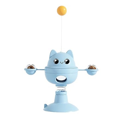 Ziggy Pupps Cat Funny Cat Teaser Toy  Interactive Treat Dispensing Toy with Strong Suction Cup Blue