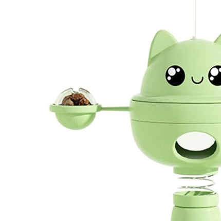 Ziggy Pupps Cat Funny Cat Teaser Toy  Interactive Treat Dispensing Toy with Strong Suction Cup Green