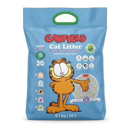 Ziggy Pupps Cat Garfield Eco-Friendly White Bentonite Clumping Cat Litter MARSEILLE SOAP Scent 20 L