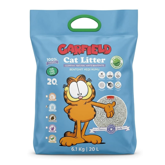 Ziggy Pupps Cat Garfield Eco-Friendly White Bentonite Clumping Cat Litter MARSEILLE SOAP Scent 20 L