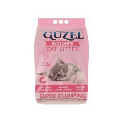 Ziggy Pupps Cat Guzel Bentonite Clumping Cat Litter Baby Powder Scent 10L