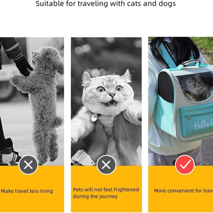 Ziggy Pupps Cat Hello Cat Breathable Travel Pet Backpack Carrier Yellow