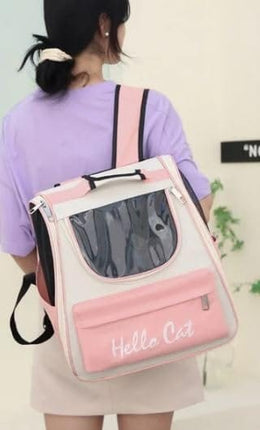 Ziggy Pupps Cat Hello Cat Breathable Travel Pet Backpack Carrier Yellow