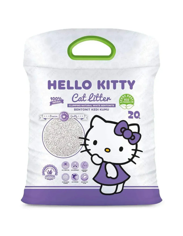 Ziggy Pupps Cat Hello Kitty White Bentonite Clumping Cat Litter Lavander 20 L
