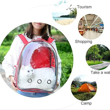 Ziggy Pupps Cat Himalaya Back Bag For Cat Red