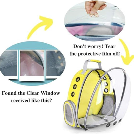 Ziggy Pupps Cat Himalaya Back Bag For Cat yellow