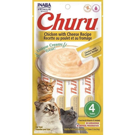 Ziggy Pupps Cat Inaba Churu Creamy Cat Treats with Chicken and Cheese 4 in 14 gr