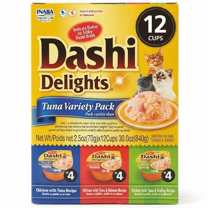 Ziggy Pupps Cat Inaba Dashi Delights Cat Food Cups Tuna Variety Pack 12 Pack 840g