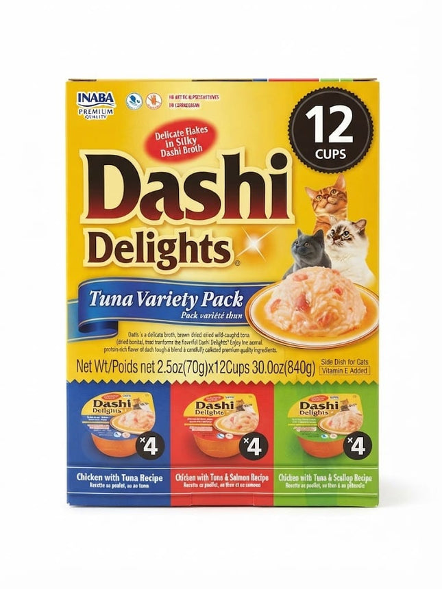 Ziggy Pupps Cat Inaba Dashi Delights Cat Food Cups Tuna Variety Pack 12 Pack 840g