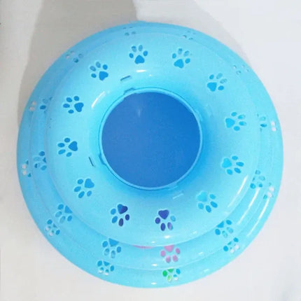 Ziggy Pupps Cat Interactive 3 Level Cat Toy Roller Track Toy with Colorful Balls for Mental Stimulation Blue
