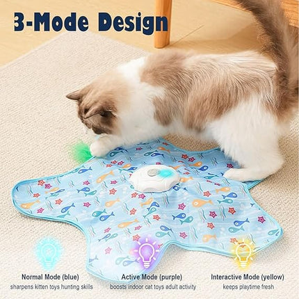 Ziggy Pupps Cat Interactive Cat Toy Automatic Hide And Seek with Feather And Mouse USB Rechargeable