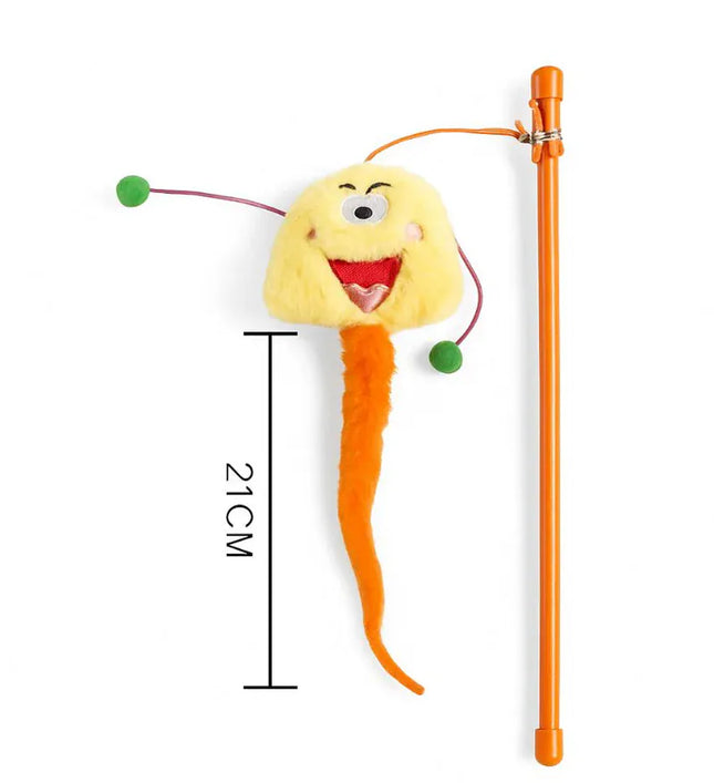Ziggy Pupps Cat Interactive Plush Monster Cat Wand Toy