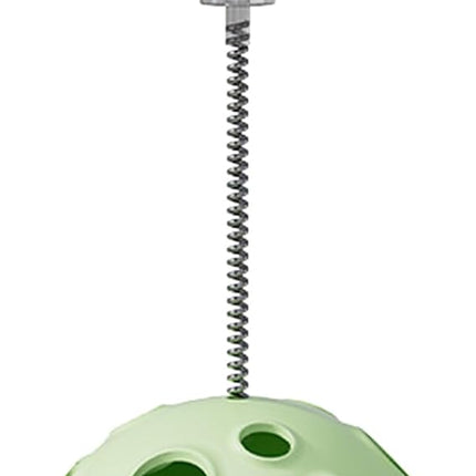 Ziggy Pupps Cat Interactive UFO Style Cat Toy Rolling Ball Track with Spring Mounted Top Ball Green