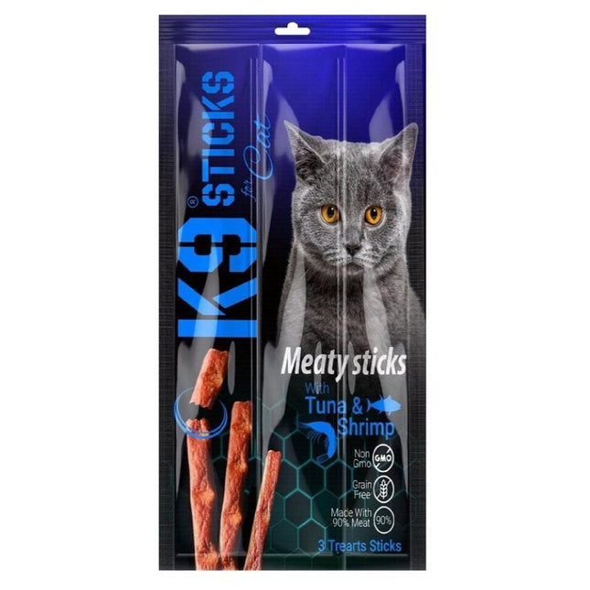 Ziggy Pupps Cat K9 Meaty Sticks Cat Treats with Tuna and Shrimp 3 pcs