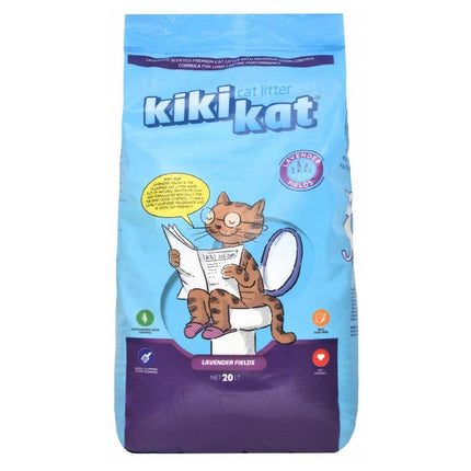 Ziggy Pupps Cat Kiki Kat White Bentonite Clumping Cat Litter Lavender 20 L
