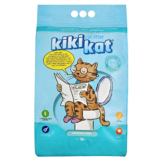 Ziggy Pupps Cat Kiki Kat White Bentonite Clumping Cat Litter Mountain Fresh 10 L