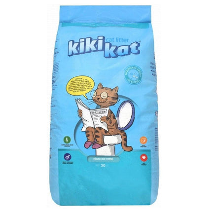 Ziggy Pupps Cat Kiki Kat White Bentonite Clumping Cat Litter Mountain Fresh 20 L