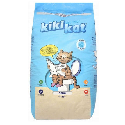 Ziggy Pupps Cat Kiki Kat White Bentonite Clumping Cat Litter Soap Scent 20 L