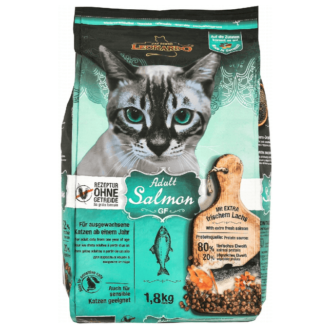 Ziggy Pupps Cat Leonardo Dry Food with Salmon for Sensitive and Adult Cats 1.8 kg