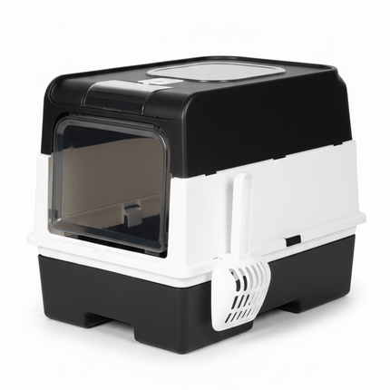 Ziggy Pupps Cat Litter Box Top Entry Hooded Cat  With Scoop