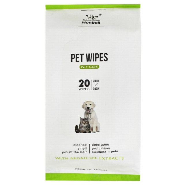 Ziggy Pupps Cat Nunbell Pet Wipes with Argan Oil Extracts 20 pcs