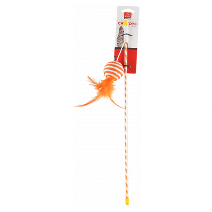 Ziggy Pupps Cat Nunbell Wand Cat Teaser Toy with Feathers