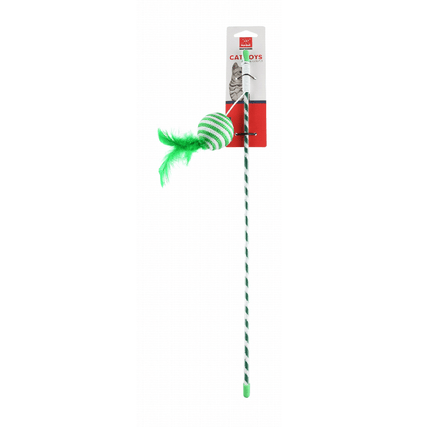 Ziggy Pupps Cat Nunbell Wand Cat Teaser Toy with Feathers