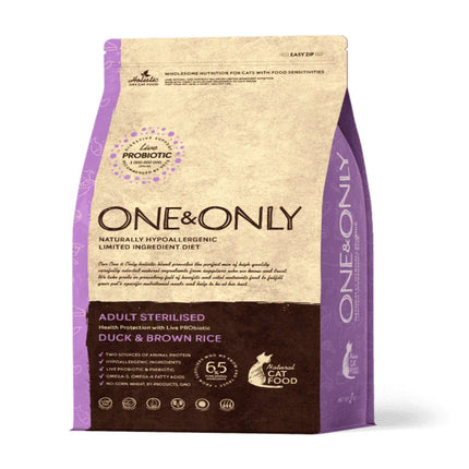 Ziggy Pupps Cat One And Only dry food for Adult cat Sterilised with Duck and rice 2 kg