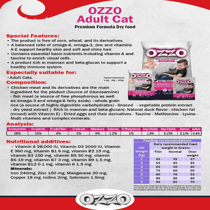 Ziggy Pupps Cat Ozzo Dry Food with Chicken for Sensitive Adult Cats 10 kg