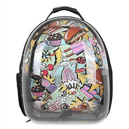 Ziggy Pupps cat Panoramic Space Capsule Pet Carrier Backpack Pop Art Print