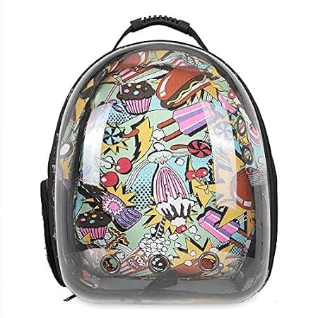 Ziggy Pupps cat Panoramic Space Capsule Pet Carrier Backpack Pop Art Print