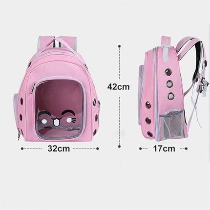 Ziggy Pupps cat Pet  Back Bag Tranparent Pet Bag for Cats And Small Dogs Sky Blue