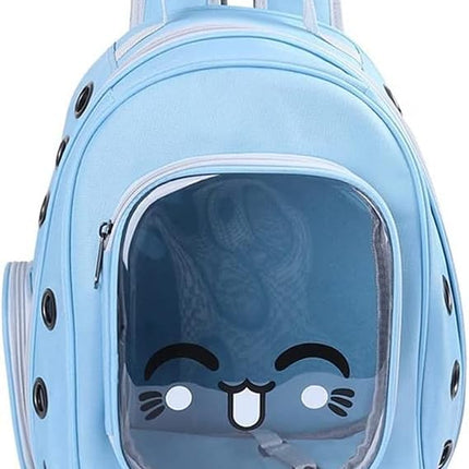 Ziggy Pupps cat Pet  Back Bag Tranparent Pet Bag for Cats And Small Dogs Sky Blue