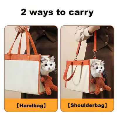Ziggy Pupps Cat Pet Carrying Bag with Plush Bear 38×18.5×29 cm Travel Tote