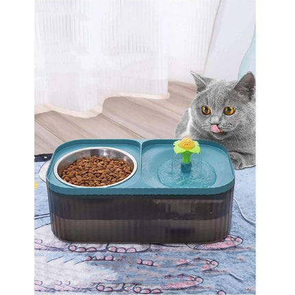 Ziggy Pupps Cat Pet Double Bowl Water Dispenser fountain colr powder