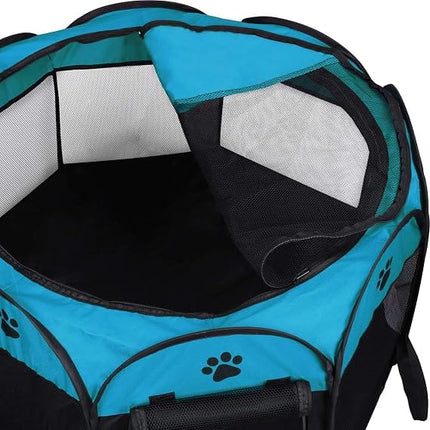 Ziggy Pupps Cat Pet playpen for small dogs cats foldable dog kennel small Blue