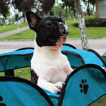 Ziggy Pupps Cat Pet playpen for small dogs cats foldable dog kennel small Blue
