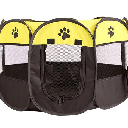 Ziggy Pupps Cat Pet playpen for small dogs cats foldable dog kennel small Yellow