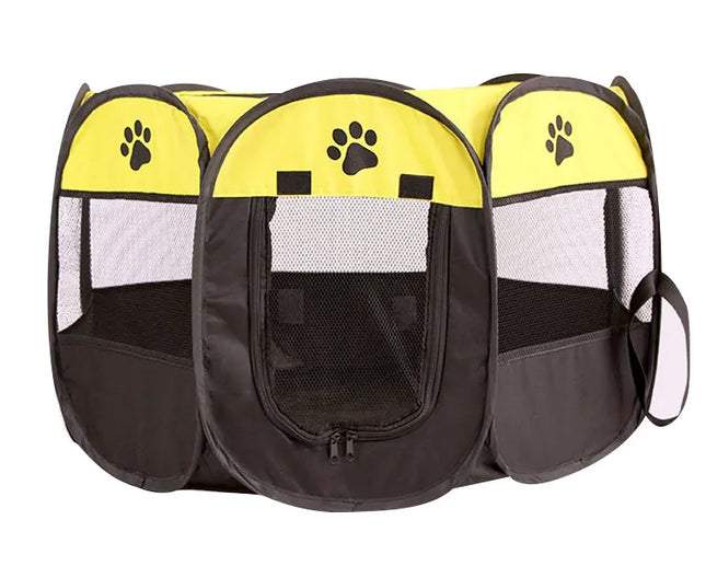 Ziggy Pupps Cat Pet playpen for small dogs cats foldable dog kennel small Yellow