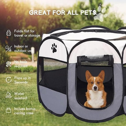 Ziggy Pupps Cat Pet playpen for small dogsAnd  cats foldable kennel small Red