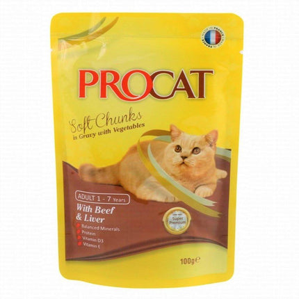 Ziggy Pupps Cat Procat Beef and Liver Soft Chunks in Gravy with Vegetables 85 gr