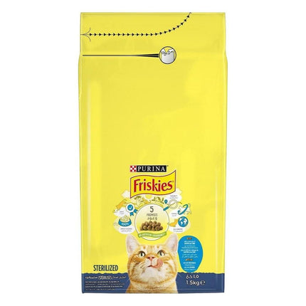 Ziggy Pupps Cat Purina Friskies Dry Food Sterilized With Salmon 1.5kg