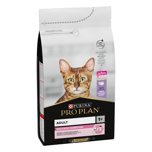 Ziggy Pupps Cat Purina Pro Plan Adult Delicate Digestion Dry Cat Food with Turkey 1.5 kg