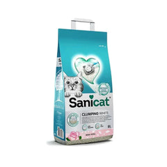 Ziggy Pupps Cat Sanicat White Clumping Cat Litter Rose Petal Scent 8 L