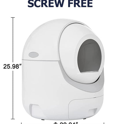 Ziggy Pupps Cat Self Cleaning Cat Litter Box Automatic Litter Box with 2.4G/5G Wi-Fi App Control And Odor Elimination