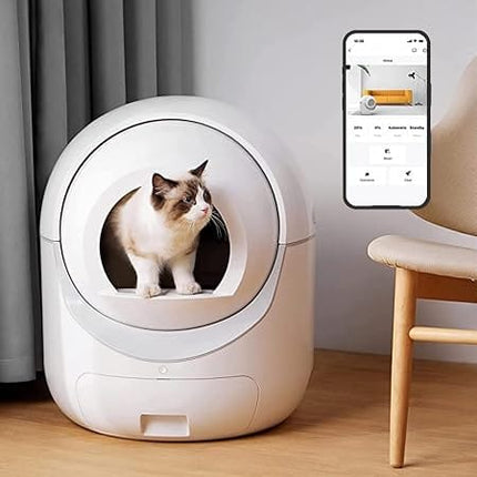 Ziggy Pupps Cat Self Cleaning Cat Litter Box Automatic Litter Box with 2.4G/5G Wi-Fi App Control And Odor Elimination