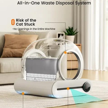 Ziggy Pupps Cat Smart Automatic Cat Litter Box Self Cleaning Wi Fi App Control Multi Cat Friendly